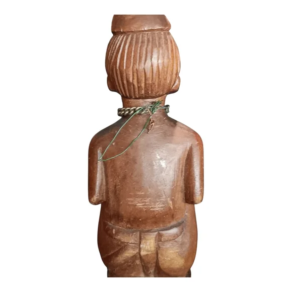 Vintage Hand-carved Igorot Ceremonial Offering Bowl or Dipping Ladle 19" H - Picture 7 of 8